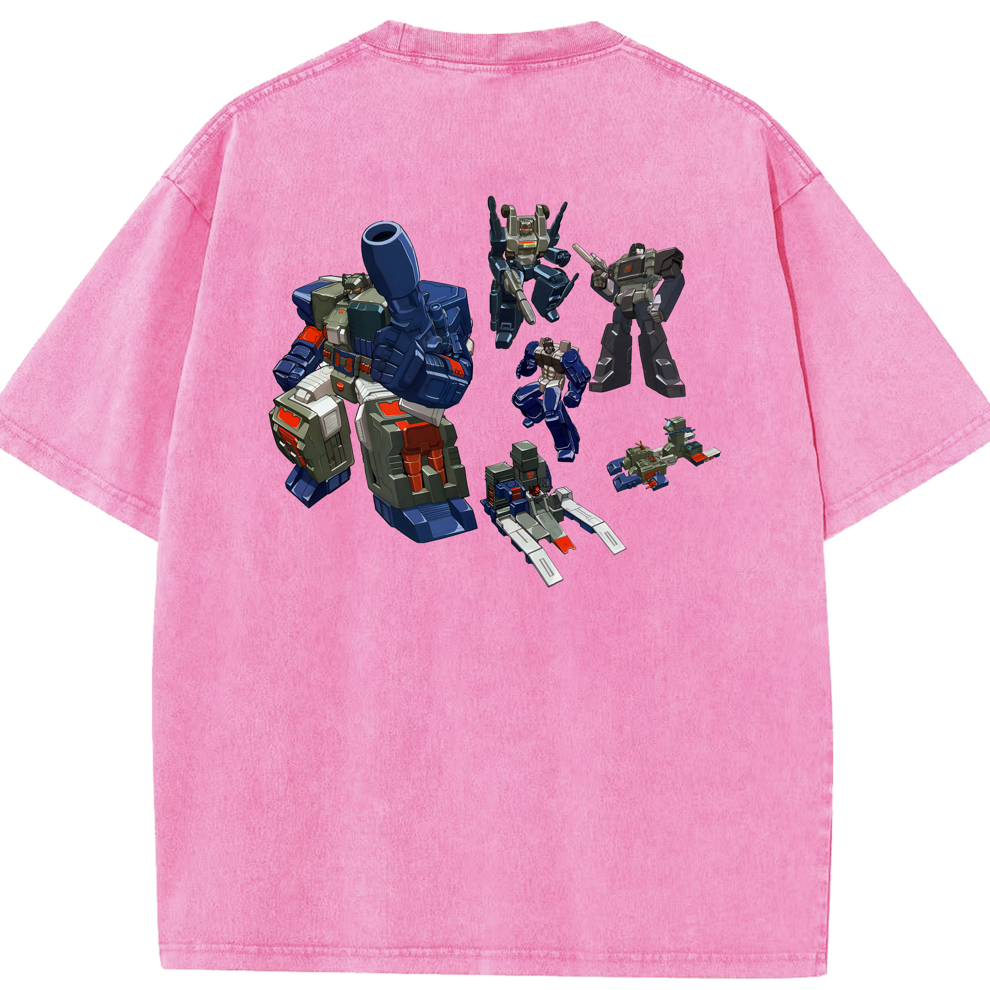 （画像用） Transformers トランスフォーマー 綿100% ヴィンテージ風 半袖Tシャツ（背面プリント）